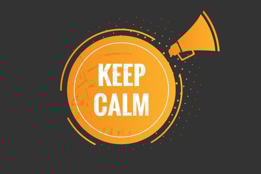 Keep Calm Button. Speech Bubble, Banner Label Keep Calm vector