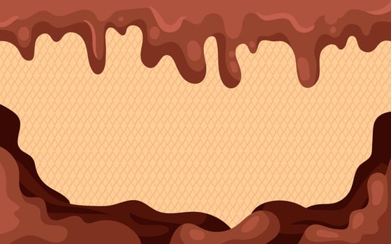 Delicious Melting Chocolate in Chocolate Day vector