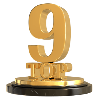 TOP 9 3D GOLD png