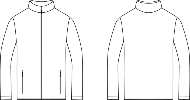 Track Jacket Blank vector