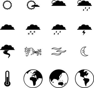 weather icons set vector