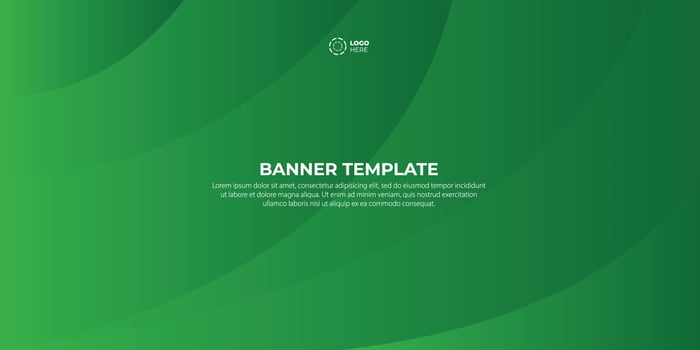 Decorative elegant wave style green color banner design vector
