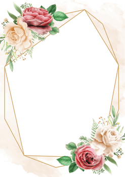 beautiful rose flowers wedding invitation card png