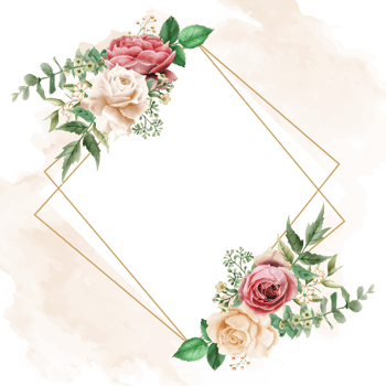 beautiful rose flowers wedding invitation card png