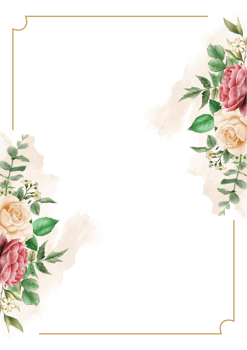 beautiful rose flowers wedding invitation card png