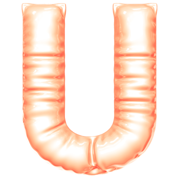 Font u 3D Render png