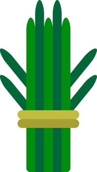 Durva  Leaves Bundle Icon In Flat Style. vector