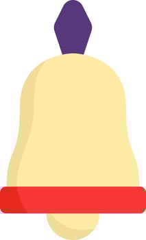 Isolated Bell Icon In Yellow and Red Color. vector
