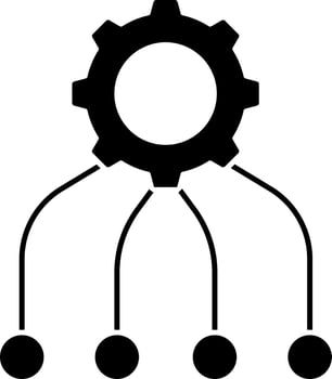 Setting Connection Symbol Or Icon In Glyph Style. vector