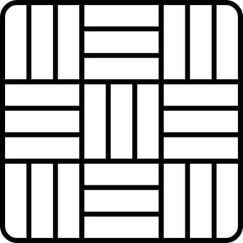 Illustration Of Parquet Icon In Black Linear Art. vector