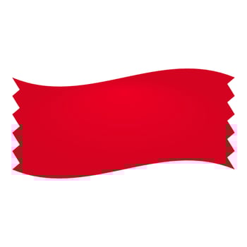 Empty Paper Tag Or Banner In Red Color. vector