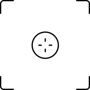 Black Stroke Focus Screen Icon Or Symbol. vector