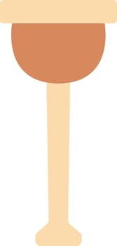 Wooden Leg Icon In Brown Color. vector
