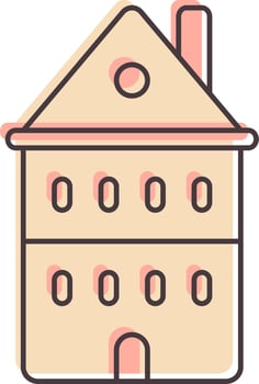 Home Icon In Pink Color. vector