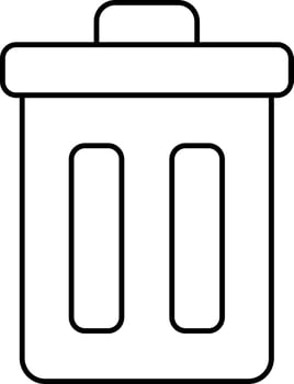 Black Stroke Delete Icon Or Symbol. vector