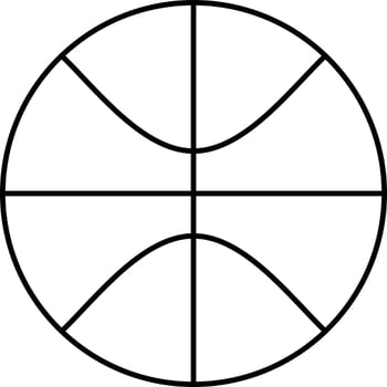 Basketball Line Art Icon. vector