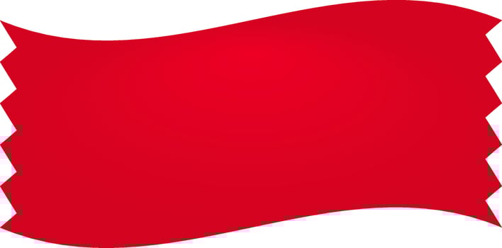 Empty Paper Tag Or Banner In Red Color. vector