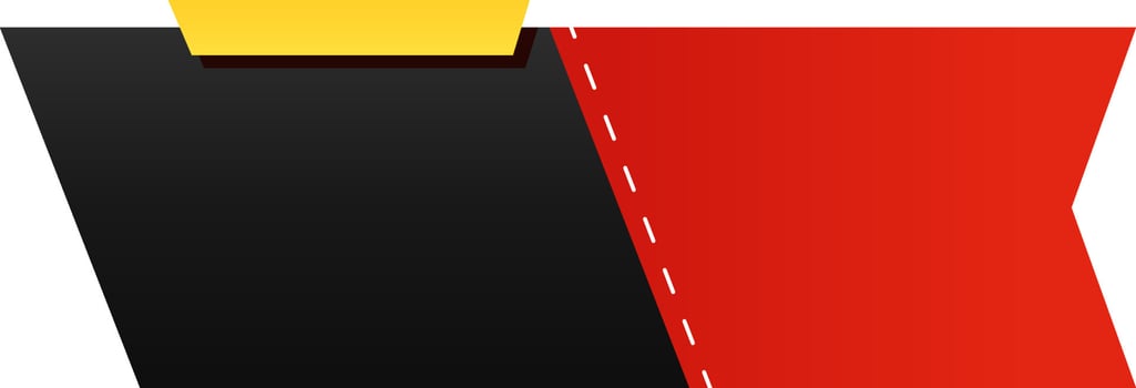 Blank Stripped Backdrop Or Ribbon In Black And Red Color. vector