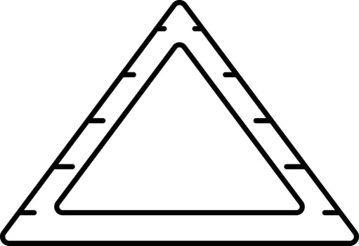 Isolated Triangle Protector Icon In Line Art. vector