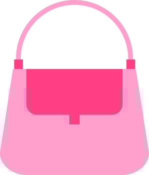 Illustration Of Pink Handbag Icon. vector