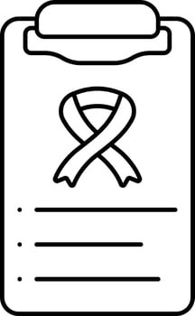 Awareness Report Icon In Line Art. vector