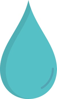 Illustration Of Water Drop Icon In Blue Color. vector