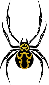 Illustration vector graphic of tribal art tatto spider