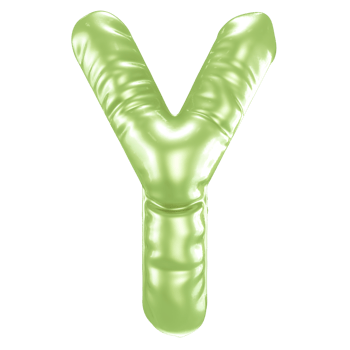 Y Font 3D Render png