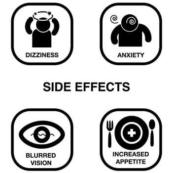 Drug Side Effects Symptom icon vector