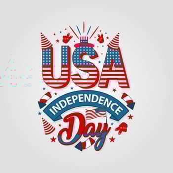 Usa Independence day 4th of July background with us flag premium Vector. National holiday Festive illustration. vector
