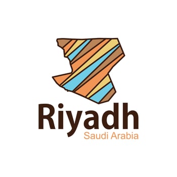 riyadh map. vector map of saudi arabia capital, Riyadh Map of Saudi Arabia Country, letters with arabic character means the name of province or city.