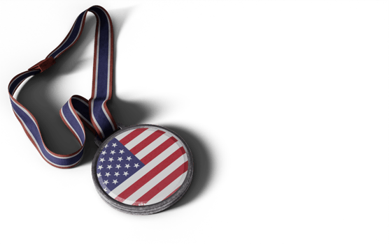 Realistic american medallion in high quality render image png