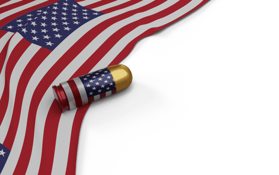 Realistic american flag in high quality render image png