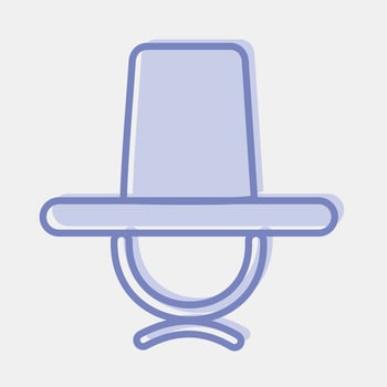 Icon hat. South Korea elements. Icons in two tone style. Good for prints, posters, logo, advertisement, infographics, etc. vector