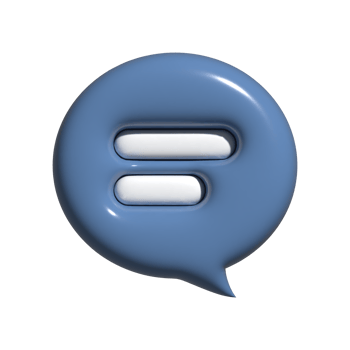 3d chat bubble icon illustration png