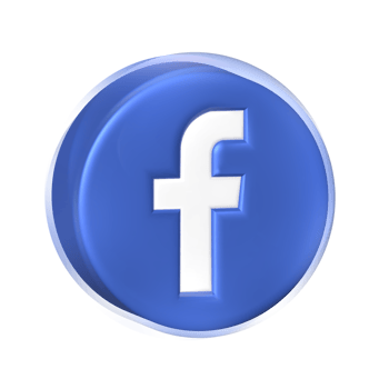 facebook logo on 3d circle png