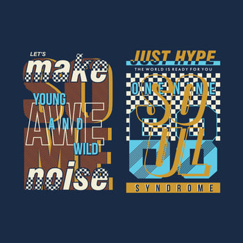 set of slogan lettering sporty graphic t shirt design, typography vector, illustration, casual style vector