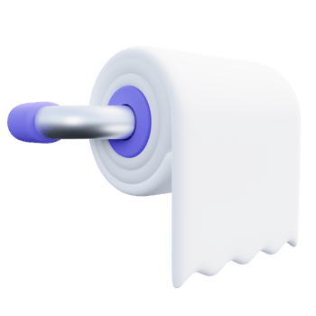 3d Illustration of Toilet Tissue png