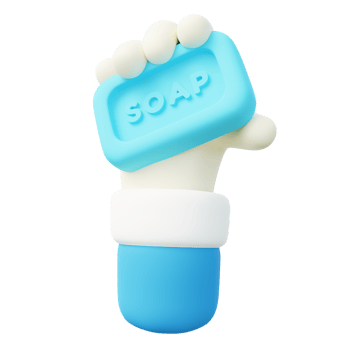 3d Illustration of Soap Bar png