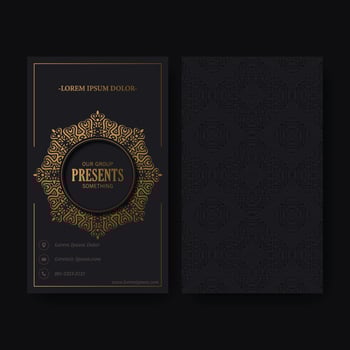 Luxury ornamental logos and business cards template vector
