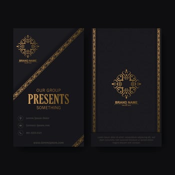 Luxury ornamental logos and business cards template vector