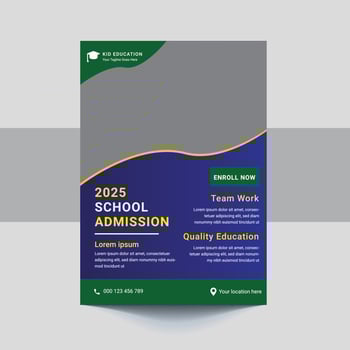 School admission flyer design set. back to school flyer design set. Back to school admission flyer. school admission template for flyer design vector