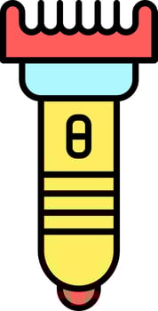 Colorful Trimmer Icon In Flat Style. vector