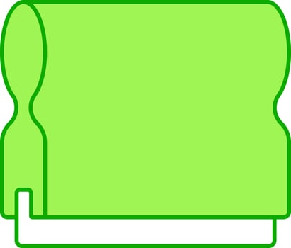 Green And White Ink Squeegee Flat Icon. vector