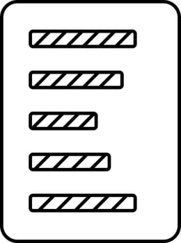 Left Alignment Symbol Sqaure Icon In Line Art. vector