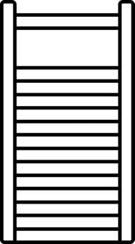 Isolated Wall Bars Black Outline Icon. vector