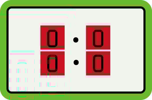 Isolated Score Board Icon In Flat Style. vector
