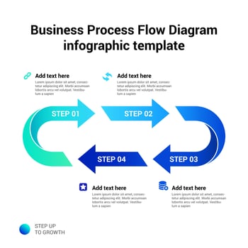 Process Flow Diagram Infographic vector