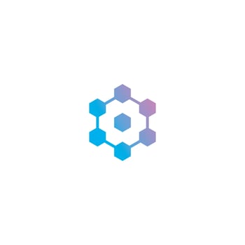 Letter O Blockchain Logo design vector