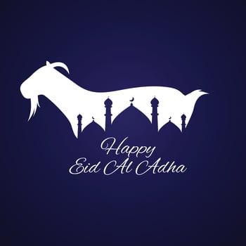eid al adha greeting card for social media post vector